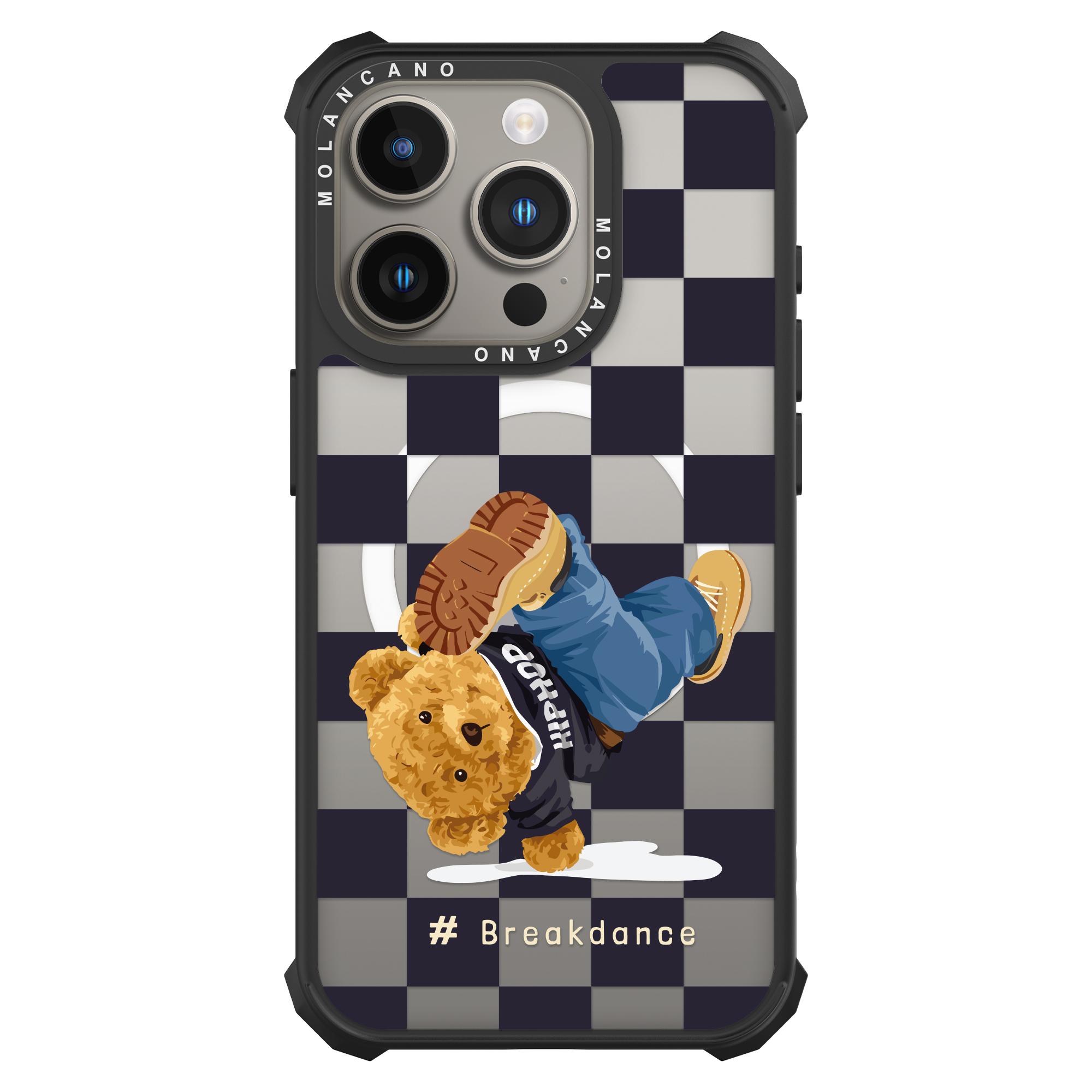 모란카노 아이폰 13 미니 프로 맥스 임팩트 맥세이프 디자인 테디 투명 범퍼 케이스 비보이 테디