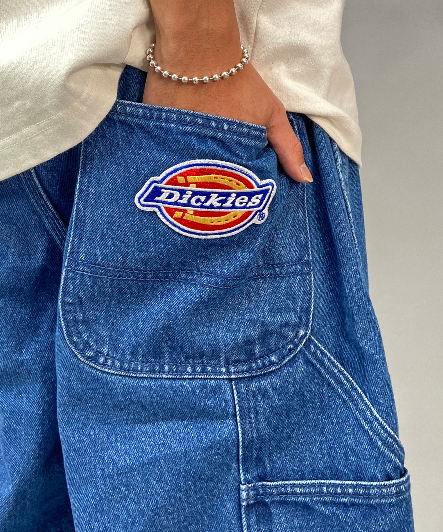 디키즈 Dickies x 무라사키 스포츠 와이드 루즈핏 반바지 데님 18471100 - 상세 이미지 4