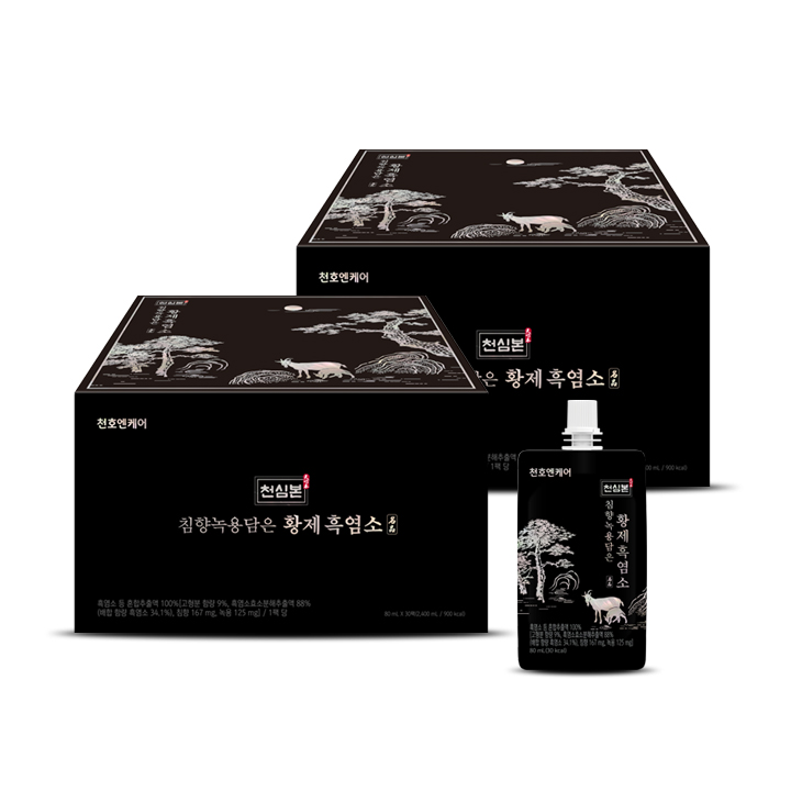 [네이버단독] 천호엔케어 고함량 지리산 침향 녹용 황제 흑염소진액 엑기스 30포, 2개 - 상세 이미지 2