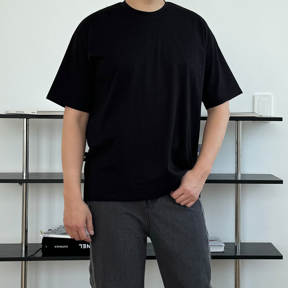 1+1 쿨티셔츠 무지티 레이어드 분또반팔 - 상세 이미지 5