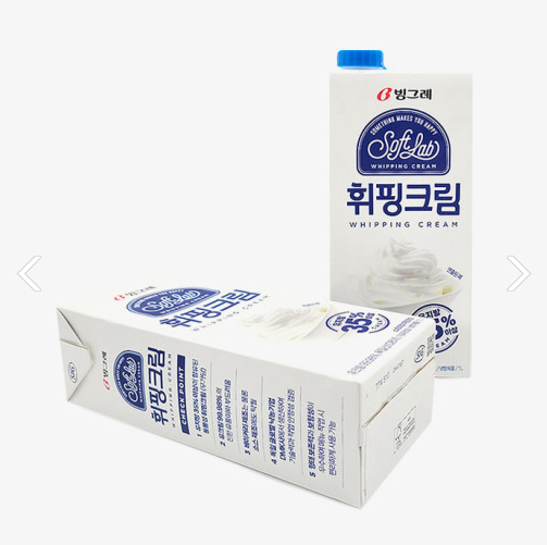 [아이스박스무료] 빙그레 소프트랩 휘핑크림 1L 동물성 생크림 유지방35% - 상세 이미지 3