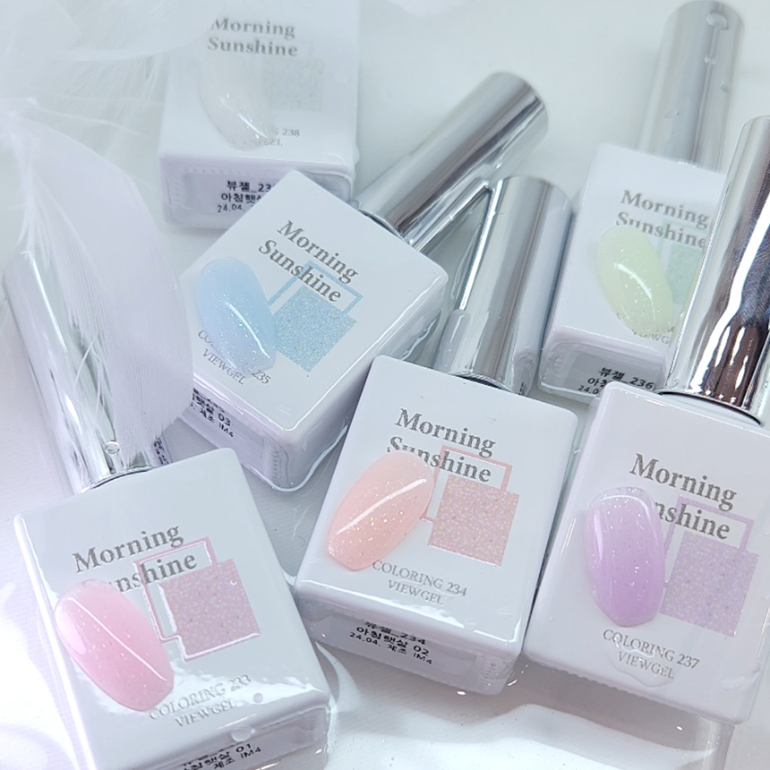 뷰젤 글리터네일 아침햇살 컬러젤 10ml 6종 택1 : DMC 네일아트재료