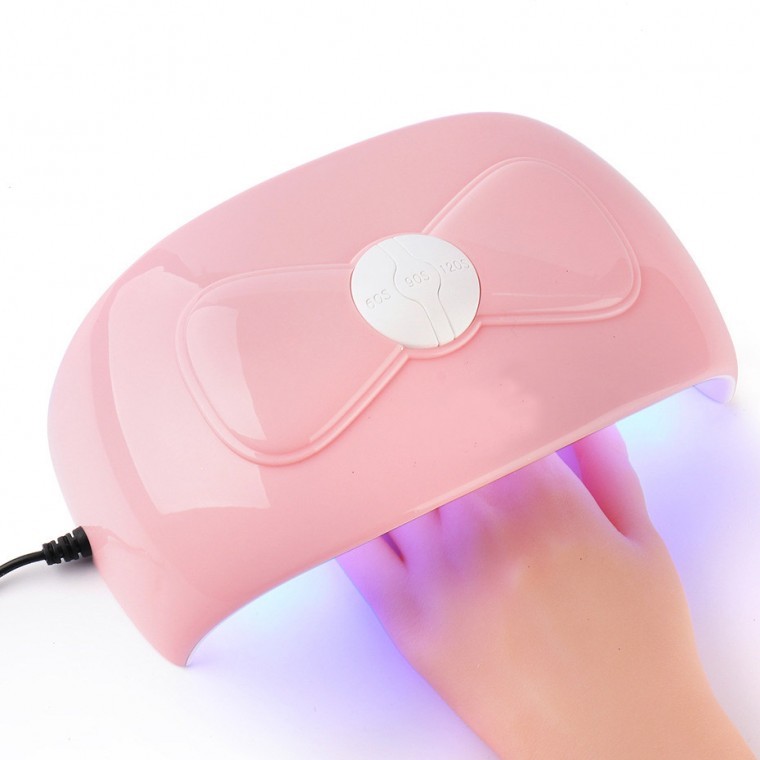 자동센서 54w uv 셀프 네일 아트 LED 레진 UV 램프 미용사 전문가용 핑크리본젤램프 레진 젤 : 텐글로우