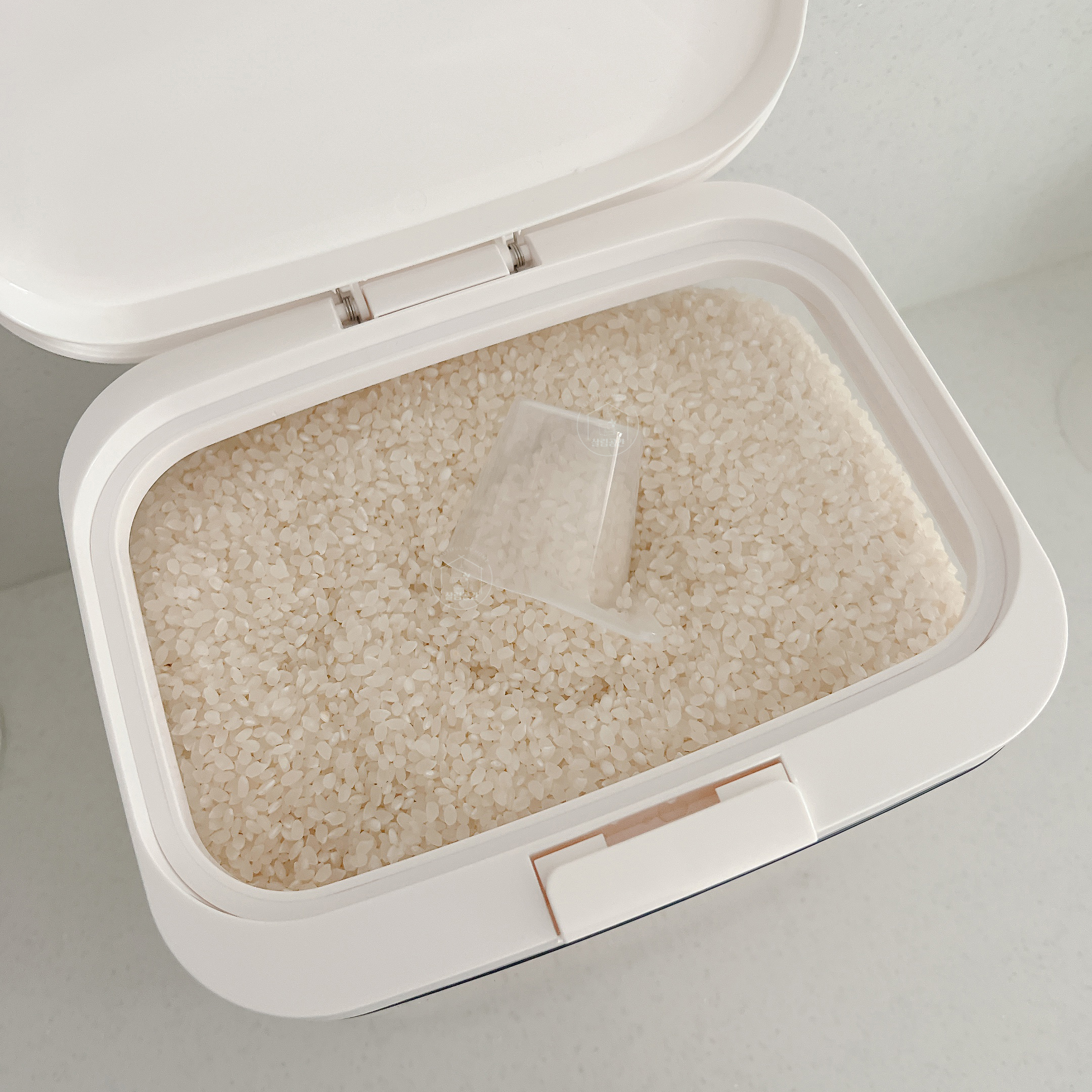 베베 쌀통 잡곡통 쌀보관 원터치 투명 4kg 살림공간 - 상세 이미지 5