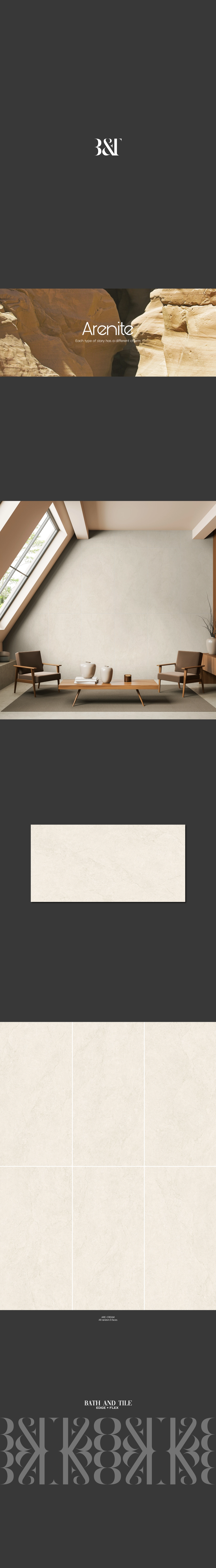 포세린 벽 타일 무광 아이보리 BT-612001 (ARE 612 CREAM) NEW - 상세 이미지 3