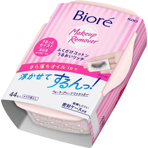 비오레 후쿠다케 코튼 우루오이 리치 클렌징티슈 44매입 - 상품 이미지