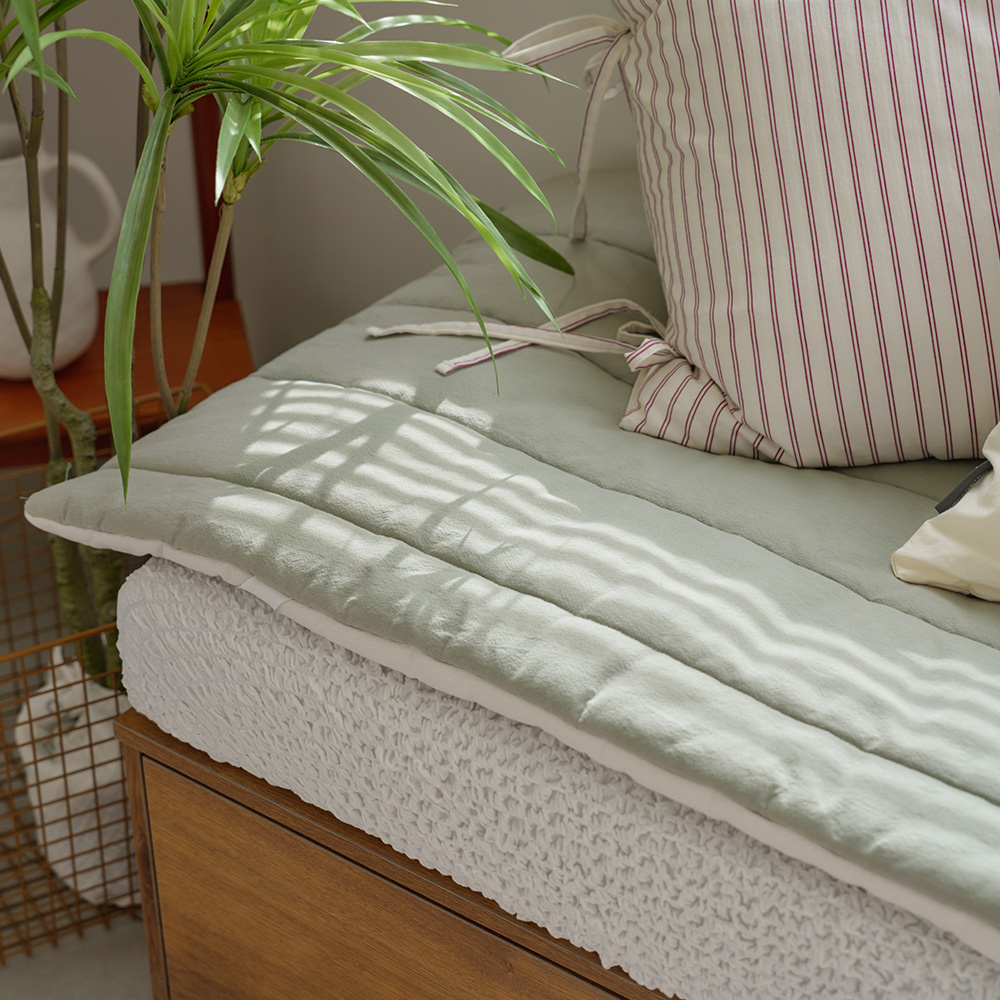 고정스틱이 필요없는 쇼파패드 토퍼형 쇼파커버 베이직 양면 2 3인용