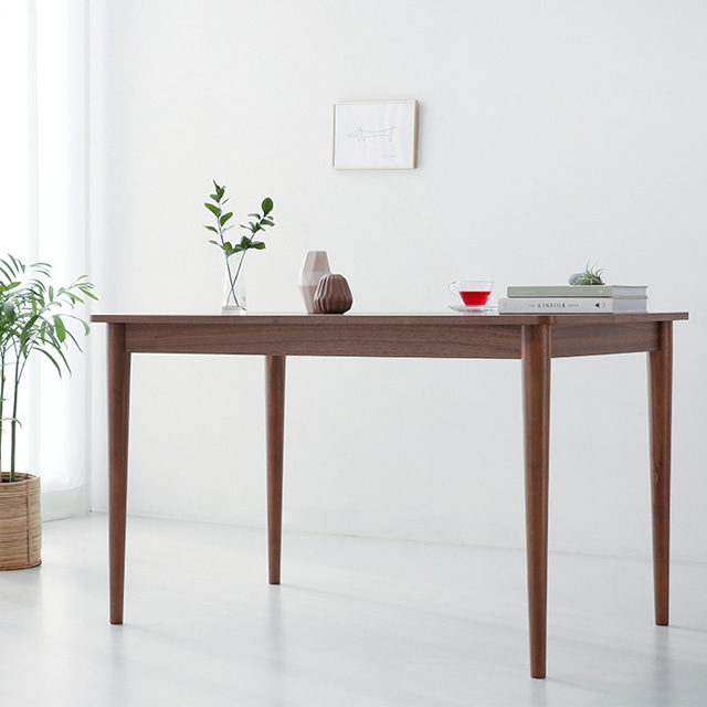 비나트 테이블 75H 12080 FORM75120T + 비엣트 원목의자 BDC01 2인 세트