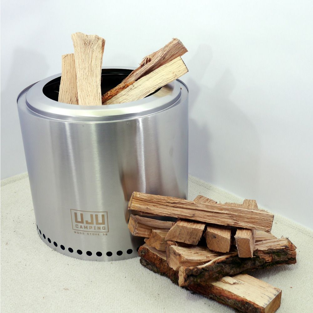 우주캠핑 우드스토브 38 이중연소 캠핑화로대 불멍화로대