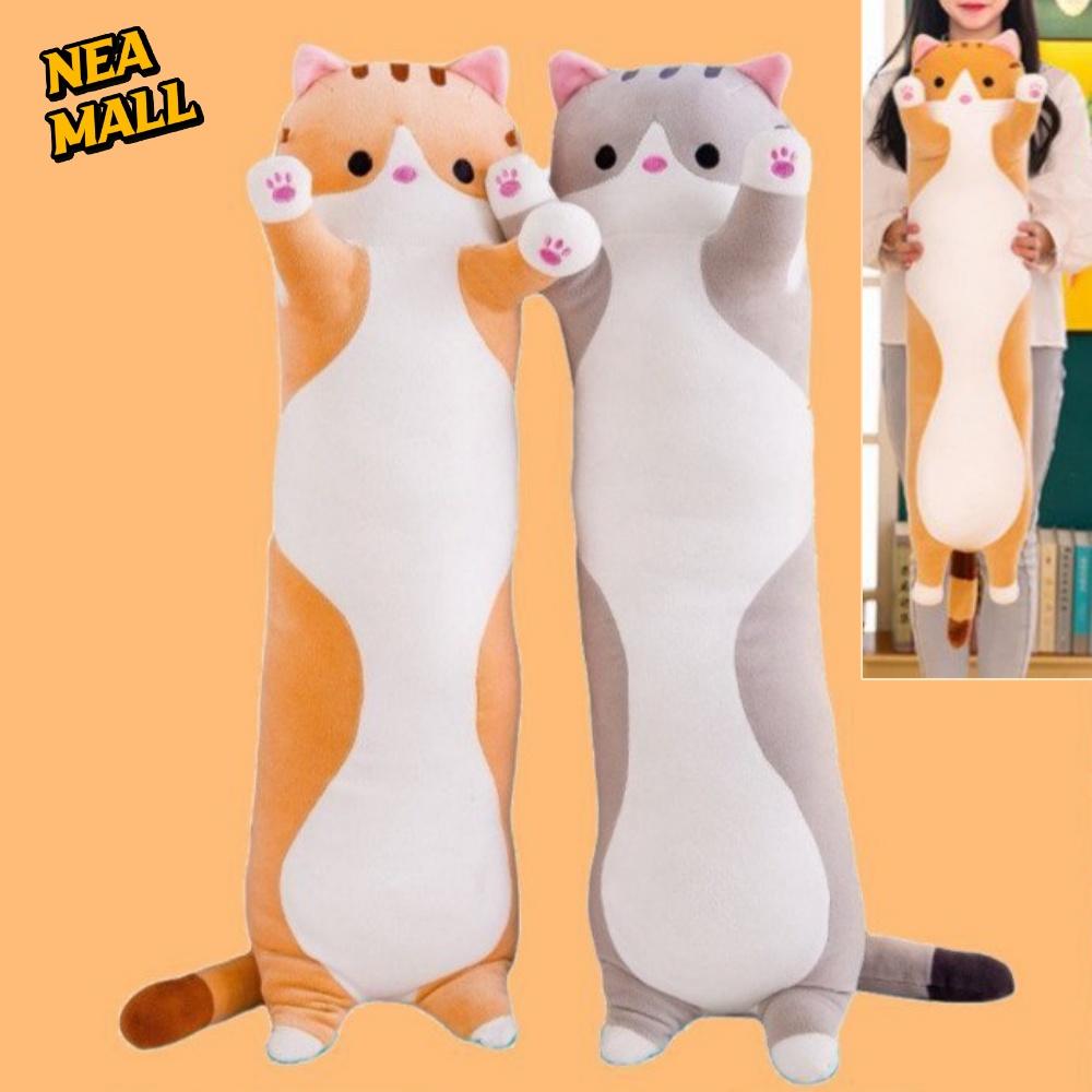 90cm 고양이바디필로우 고양이 베개 고양이롱쿠션 인형 - 상품 이미지