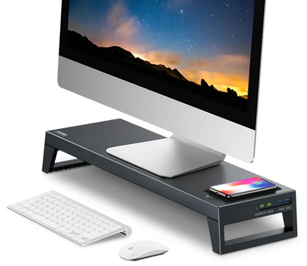 모니터 받침대 LANQ PC DOCK 3세대 모니터 스탠드 - 상품 이미지
