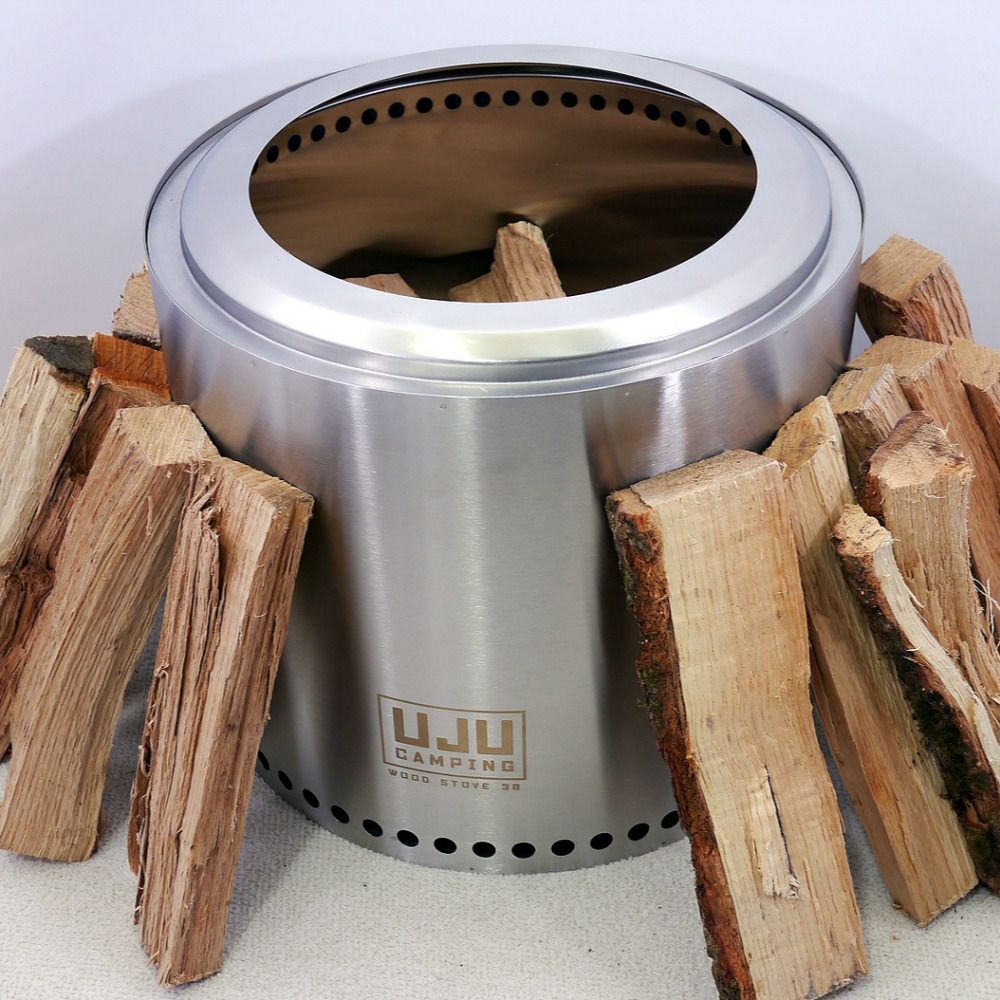 우주캠핑 우드스토브 38 이중연소 캠핑화로대 불멍화로대