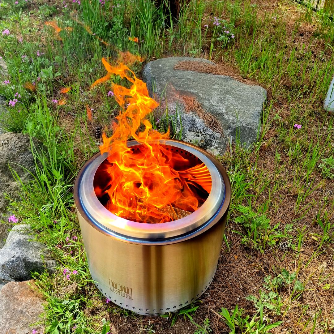 우주캠핑 우드스토브 50 이중연소 화로대 대형 불멍 화로