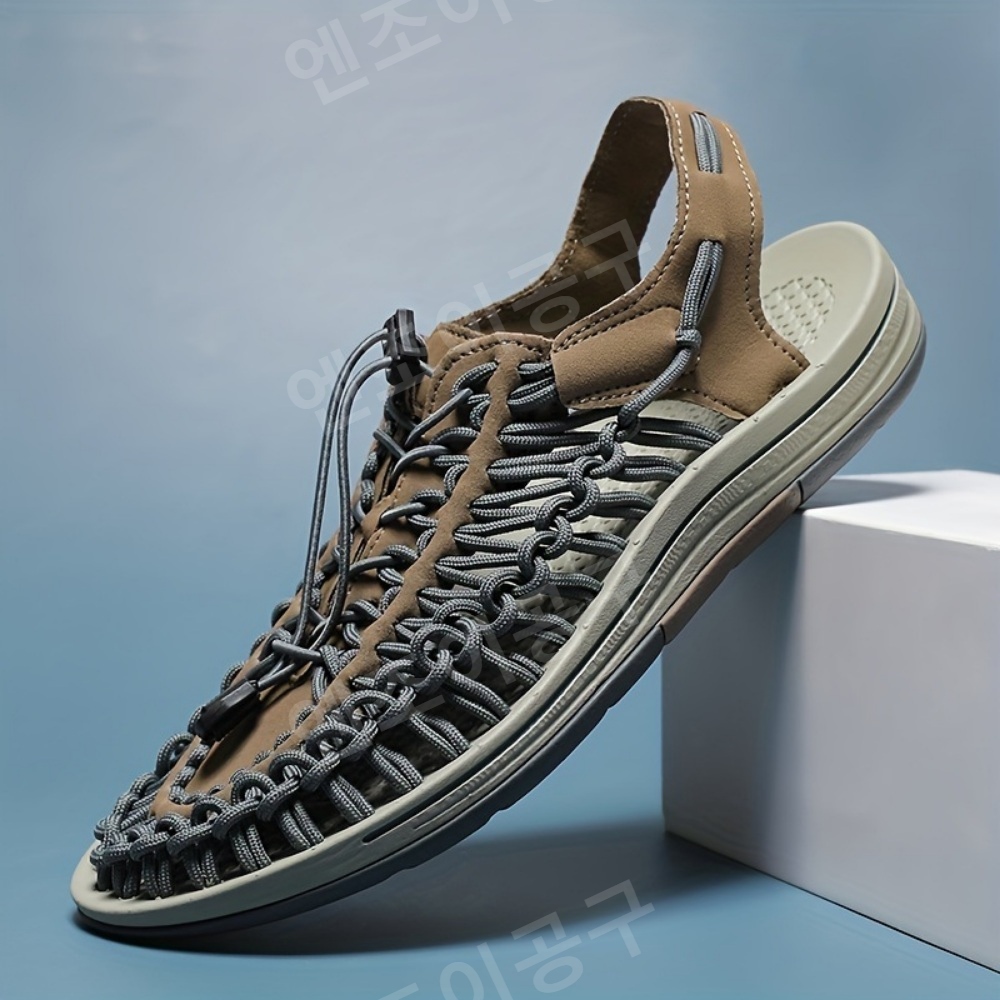 남성용 미끄럼 방지 내마모성 캐주얼 통기성 샌들 - 상품 이미지