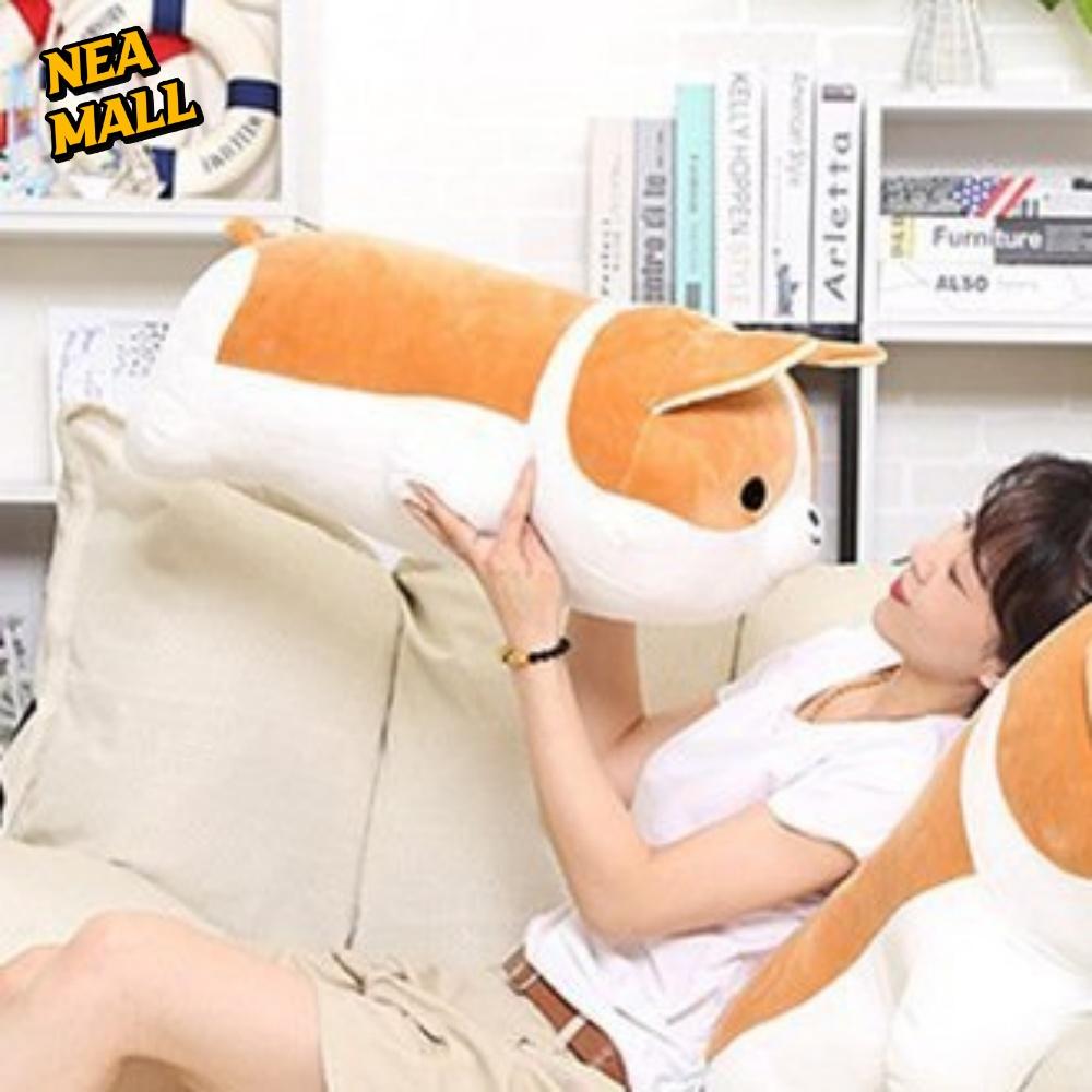 60cm 강아지인형베개 강아지바디필로우인형 롱 쿠션 - 상품 이미지
