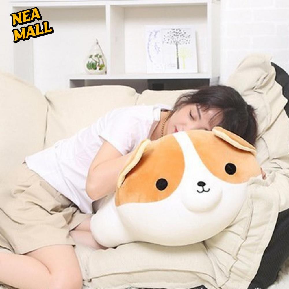 80cm 강아지인형베개 강아지바디필로우인형 롱 쿠션 - 상품 이미지