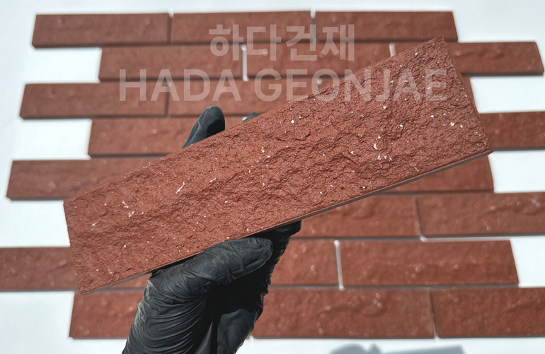 클링커브릭 세라믹타일 240x60x11T 다크레드 / 하다건재