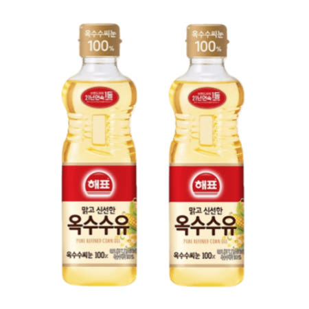옥수수유 옥수수기름 사조 해표 900ml 2개
