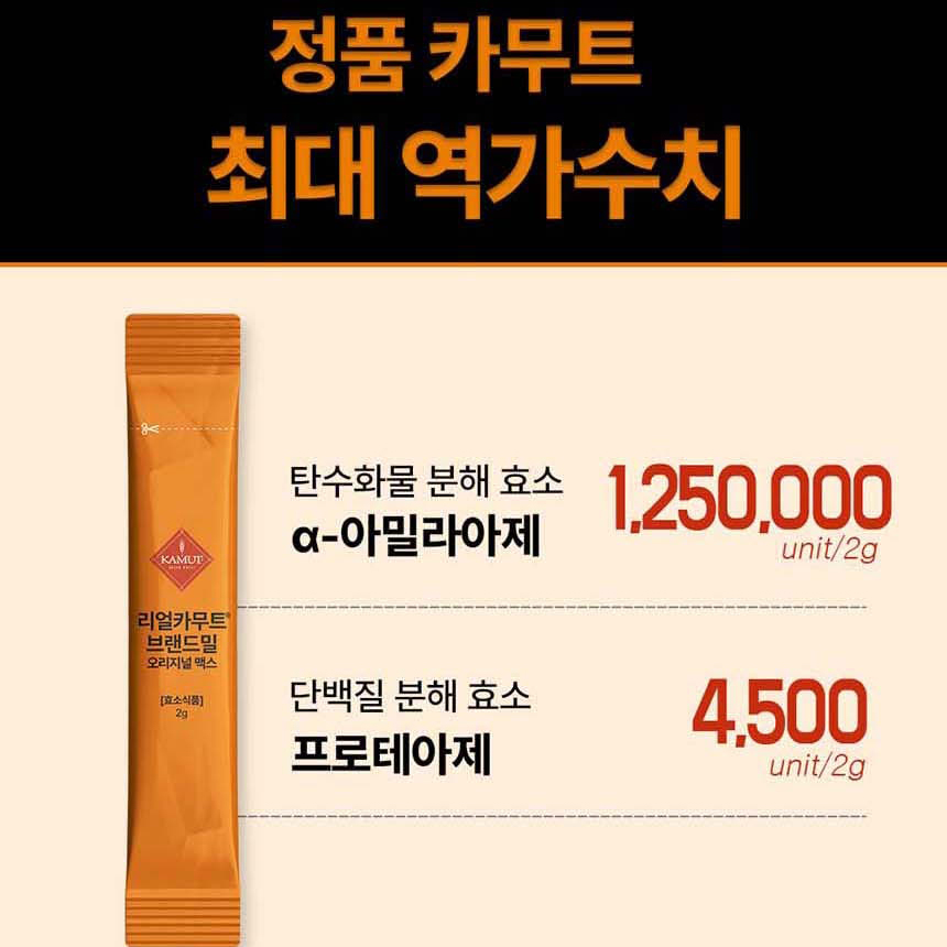 리얼 카무트 곡물 발효 효소 역가수치높은 카뮤트 곡물 발효 분말 가루 스틱 6박스 대용량 이미지 7
