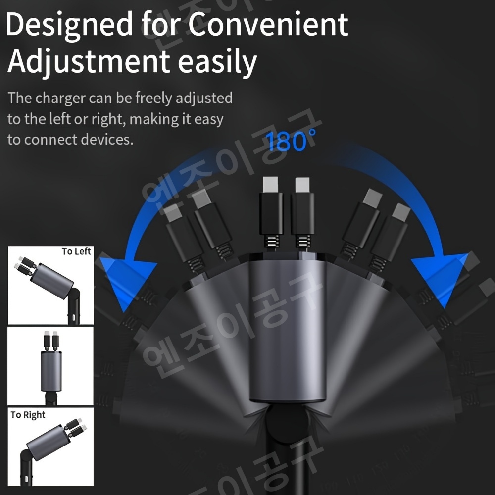 충전 차량 플러그 어댑터 4 In 1 전압 표시 USB C타입 - 상세 이미지 5
