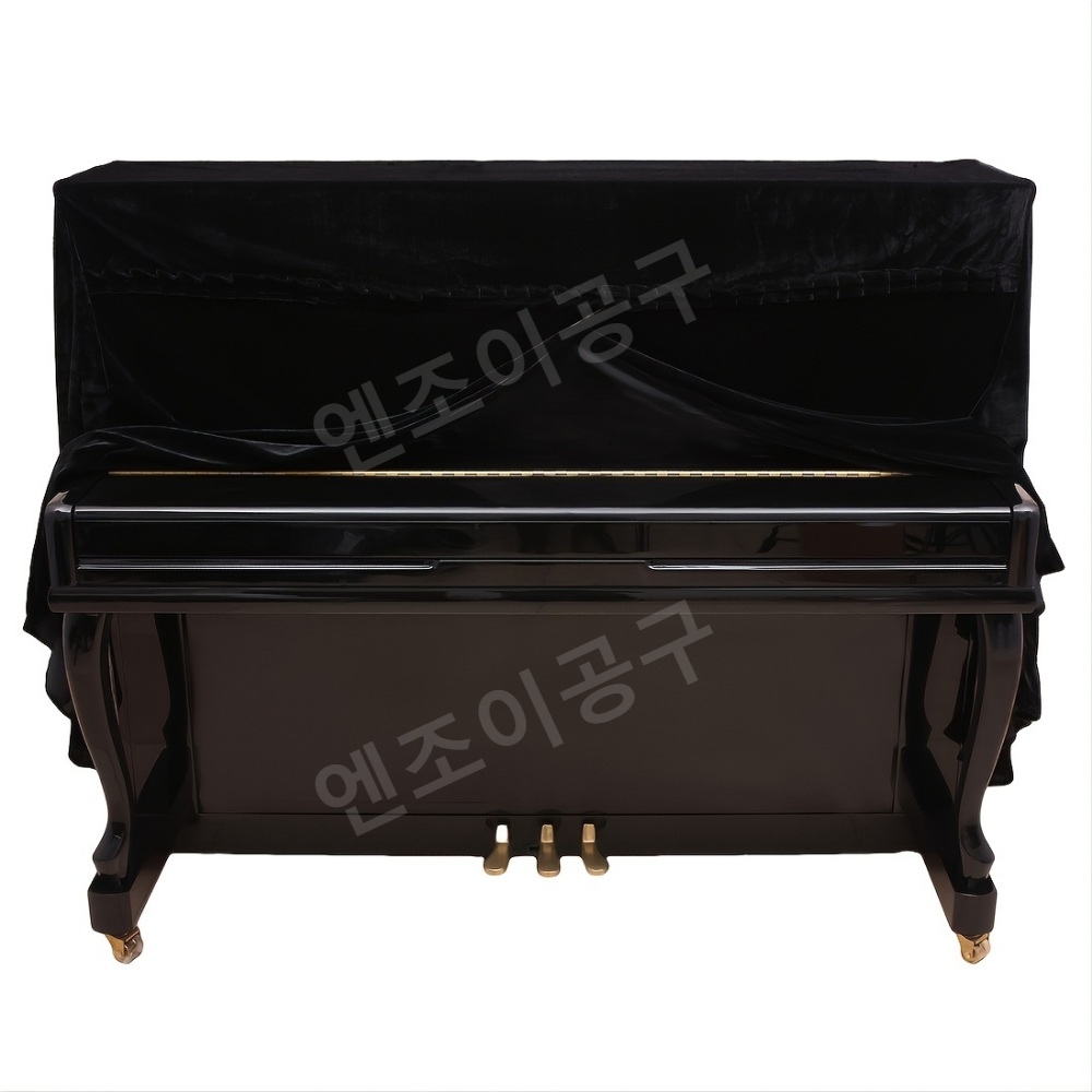 방진 벨벳 피아노 디자인 커버 고급 기모 악기 액세서리 - 상세 이미지 4