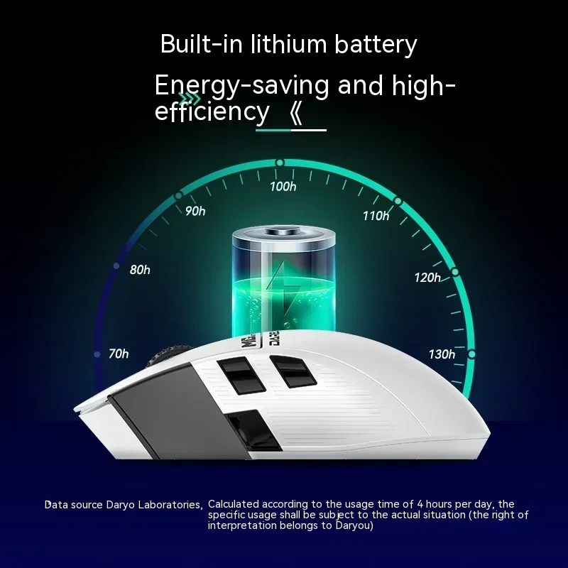 다얼유 마우스 Dareu A980pro 저지연 블루투스 게이밍 마우스 PAW3395 화이트 - 상세 이미지 5