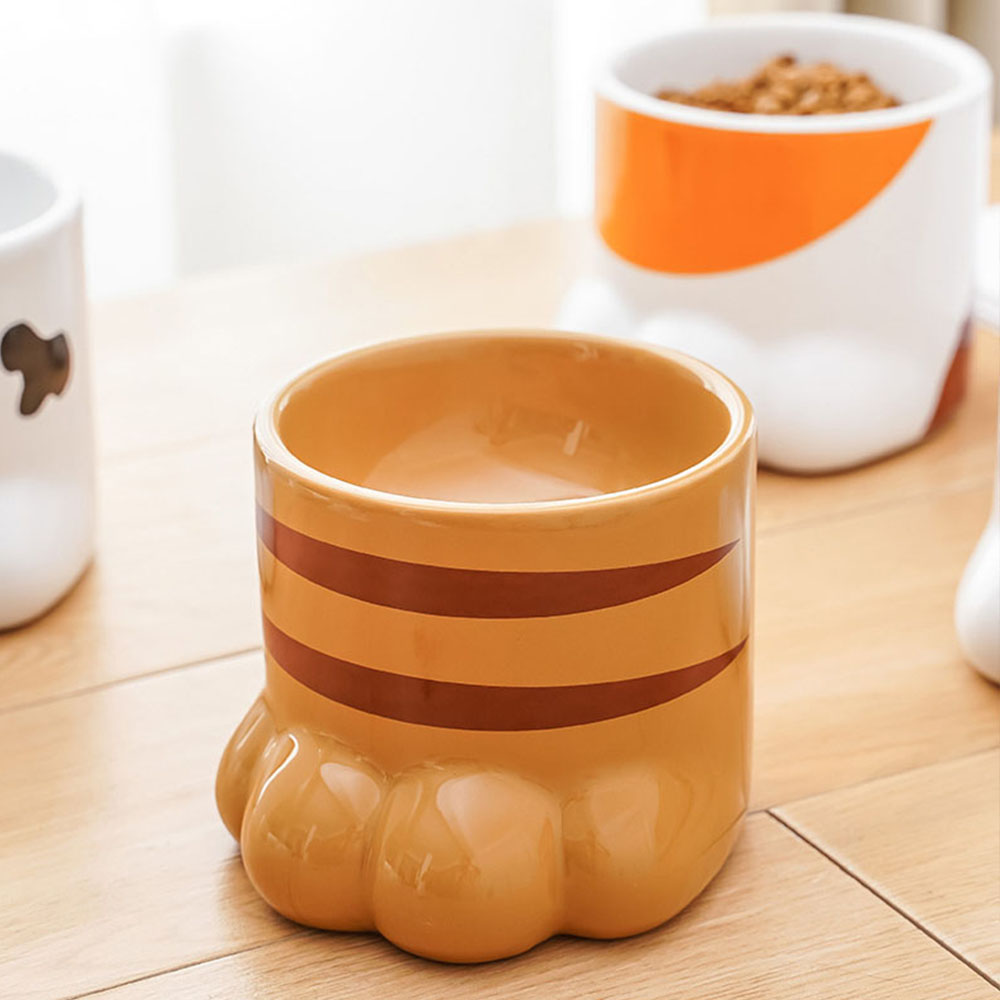 다묘집사 고양이 발 도자기 식기 밥 그릇