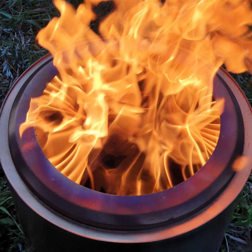 우주캠핑 우드스토브 38 이중연소 캠핑화로대 불멍화로대