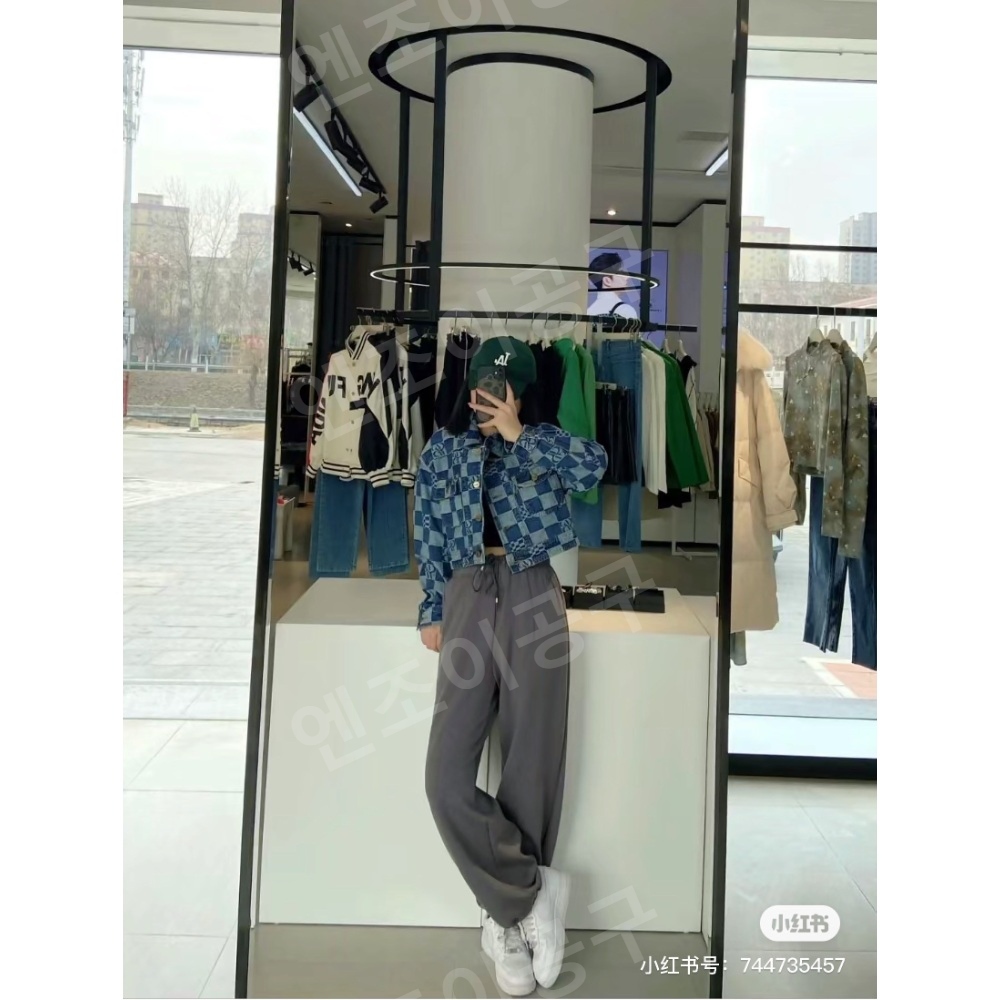 밥이나한잔해 1회 송은이 체크 데님 자켓 하라주쿠 캐주얼 의상 옷 패션 - 상세 이미지 3