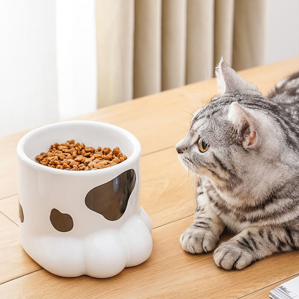 다묘집사 고양이 발 도자기 식기 밥 그릇