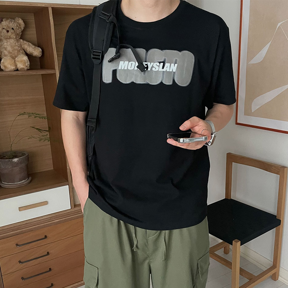 남자오버핏반팔티 비침없는흰티 - 상세 이미지 3