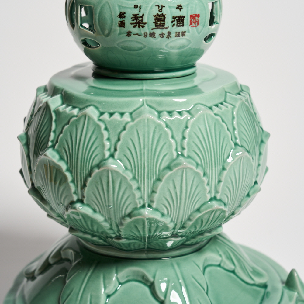 전주 이강주 16호 향로 25도 3000ml 도자기 선물세트 (보자기 포장) - 상세 이미지 3