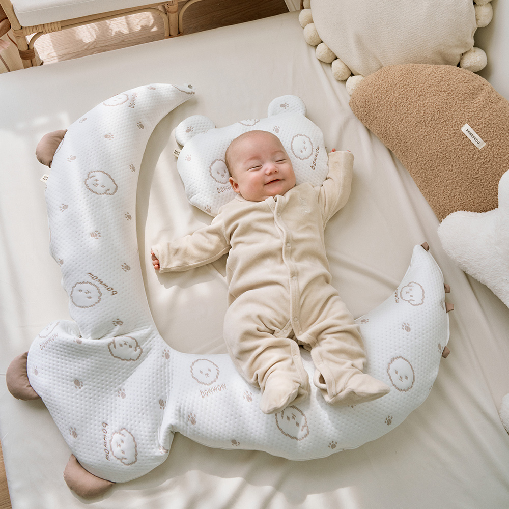 신생아 유아베개 짱구 두상 아기 모로반사방지 태열 방지 에어매쉬 듀라론 마미품 옆잠베개