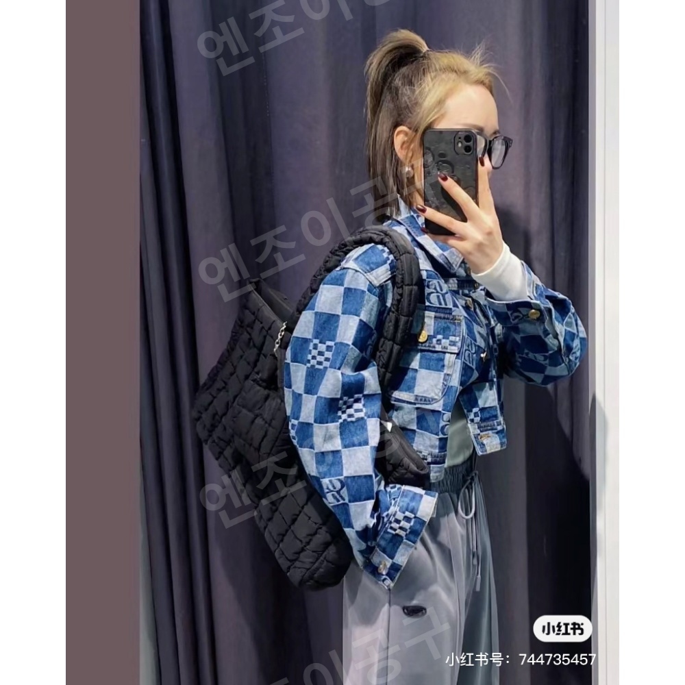 밥이나한잔해 1회 송은이 체크 데님 자켓 하라주쿠 캐주얼 의상 옷 패션 - 상세 이미지 2
