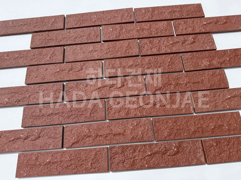 클링커브릭 세라믹타일 240x60x11T 다크레드 / 하다건재