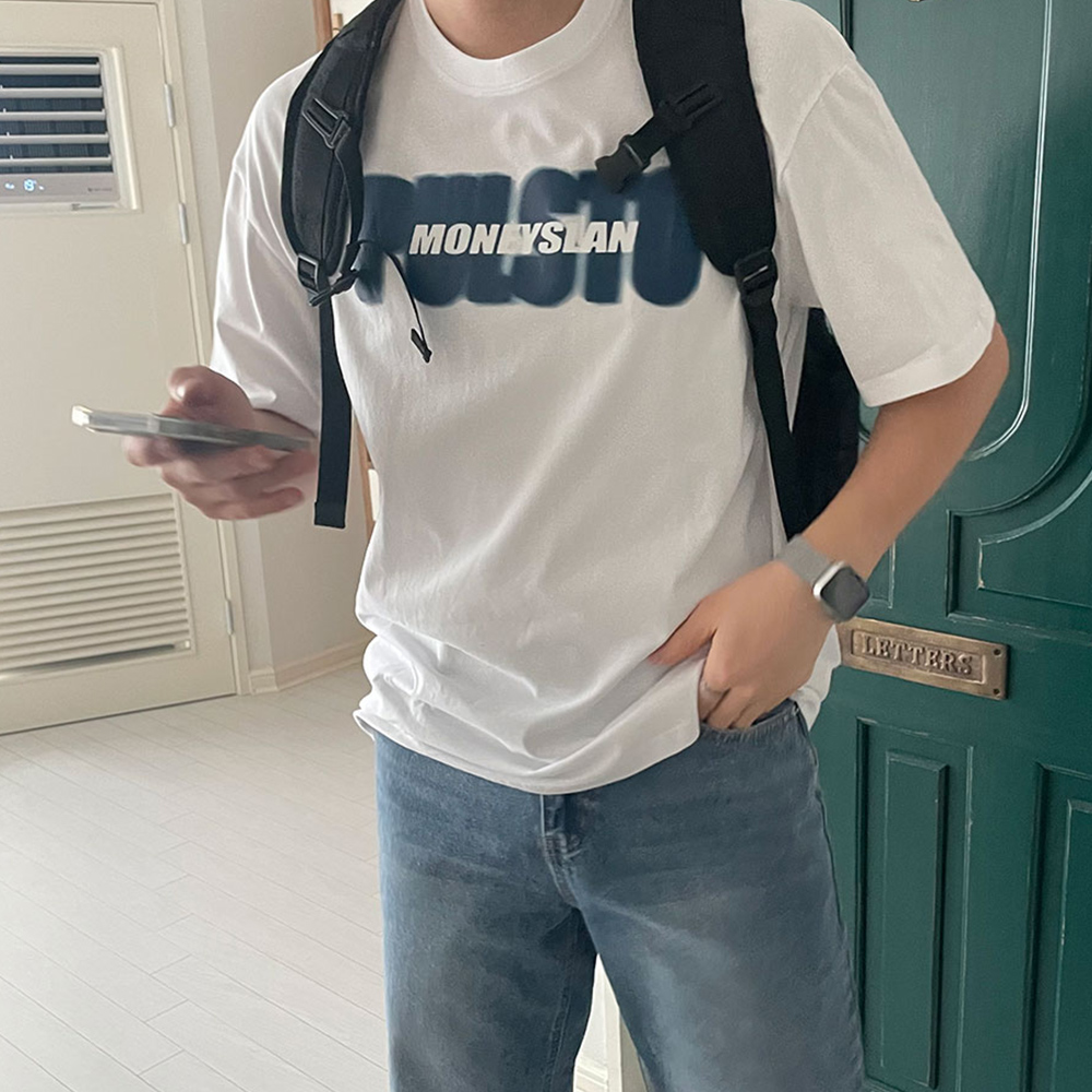 남자오버핏반팔티 비침없는흰티 - 상세 이미지 5