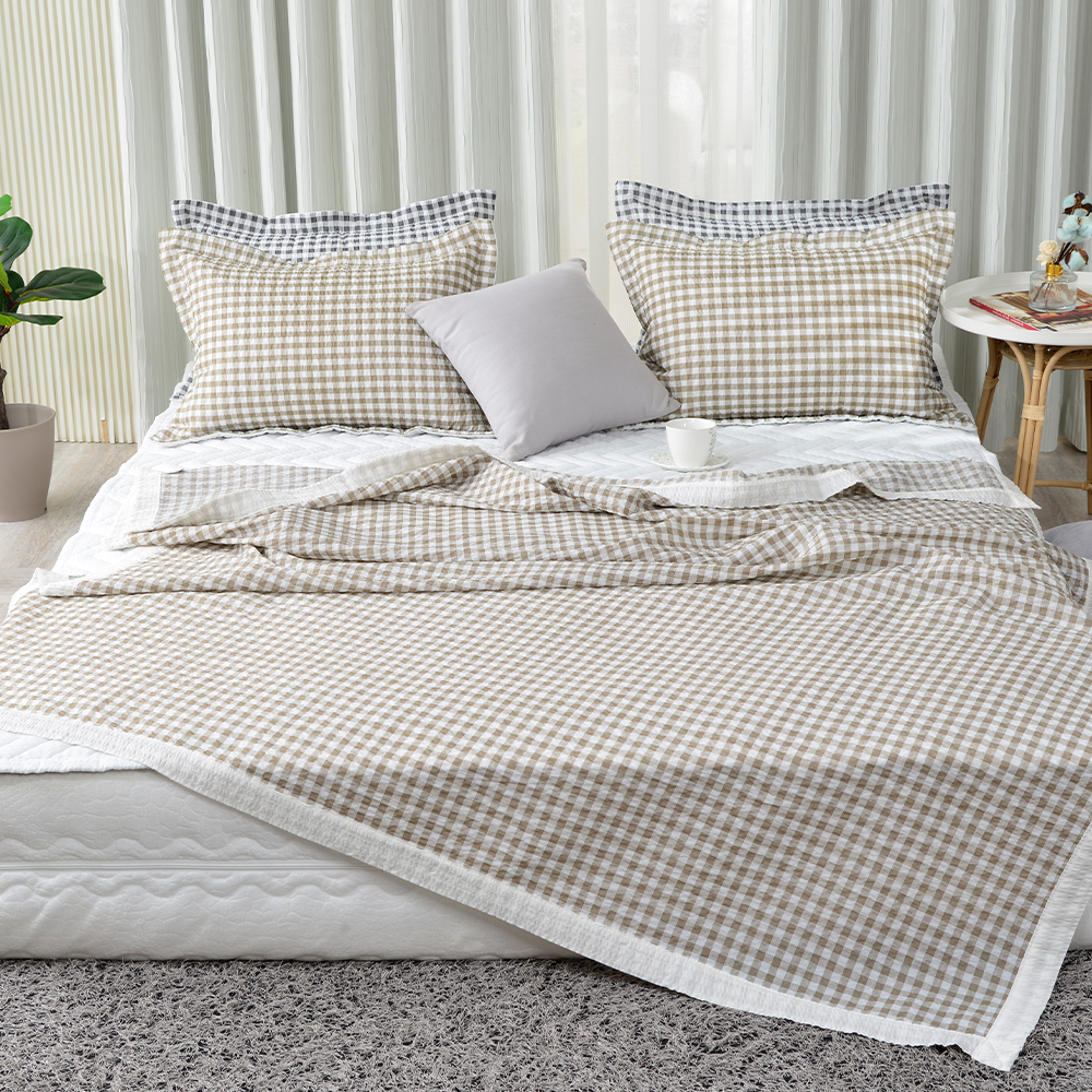 얇은 홑이불 시어서커 미니체크 여름이불 단품