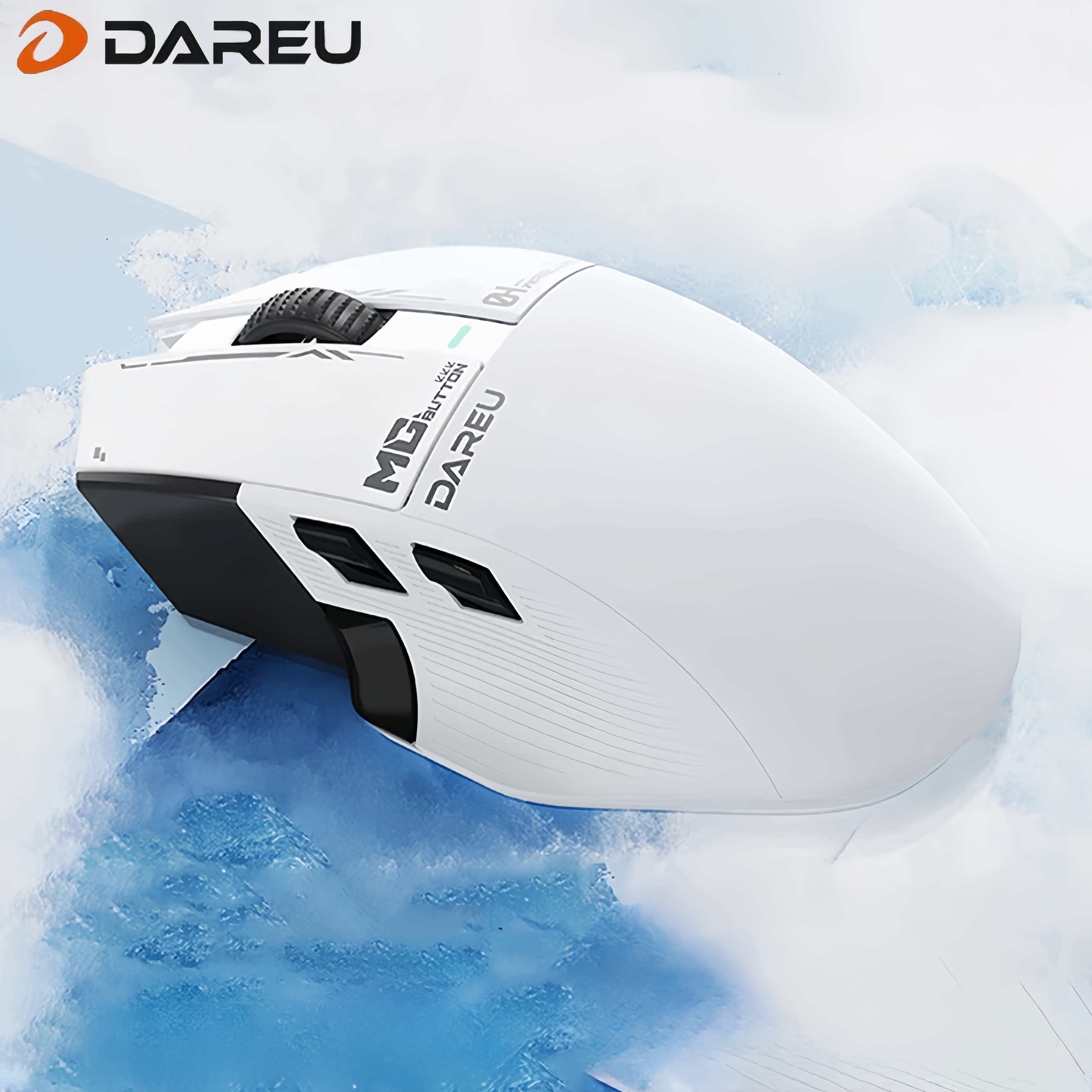 다얼유 마우스 Dareu A980pro 저지연 블루투스 게이밍 마우스 PAW3395 화이트 - 상품 이미지