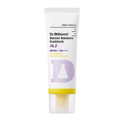 닥터디퍼런트 베리어 밸런스 선블록 Ph.D 40ml, 무기자차 - 메인 이미지
