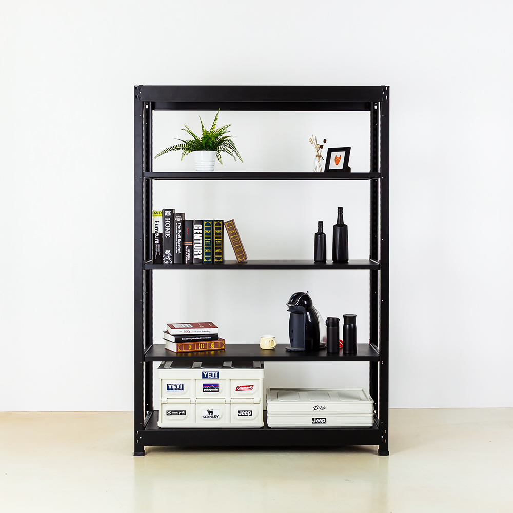 철제선반 경량랙 5단 조립식 앵글 무볼트 창고 선반 100kg 600x300x2100