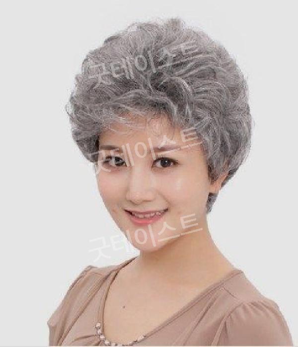 할머니가발 연극 무대 분장용 소품 노인 흰머리 백발 공연 통가발 코스프레 - 상세 이미지 2