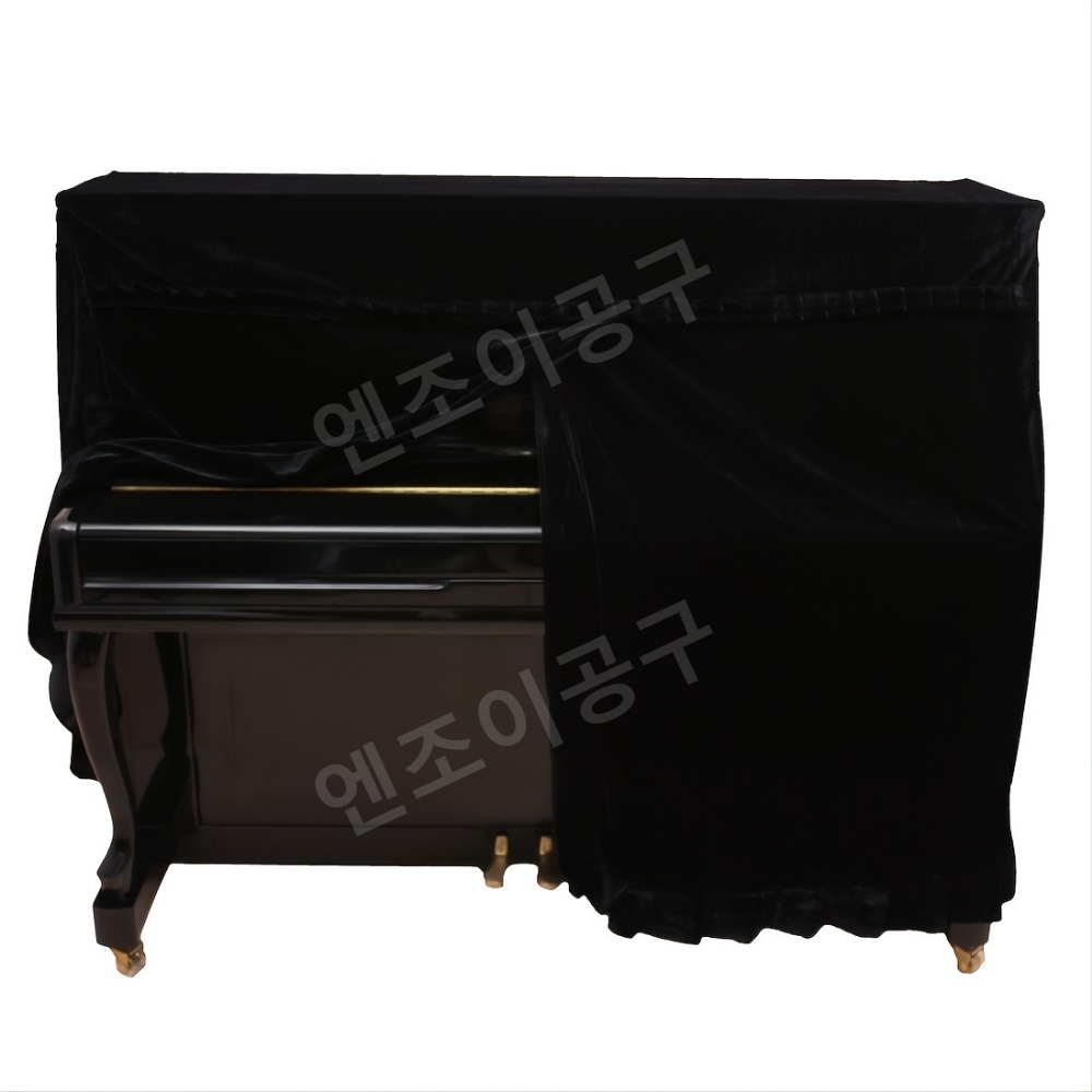 방진 벨벳 피아노 디자인 커버 고급 기모 악기 액세서리 - 상세 이미지 2