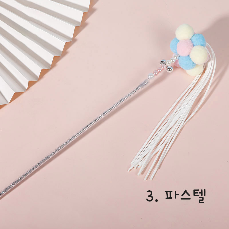 다묘집사 고양이 폼폼 낚시대 막대 장난감 - 상세 이미지 4