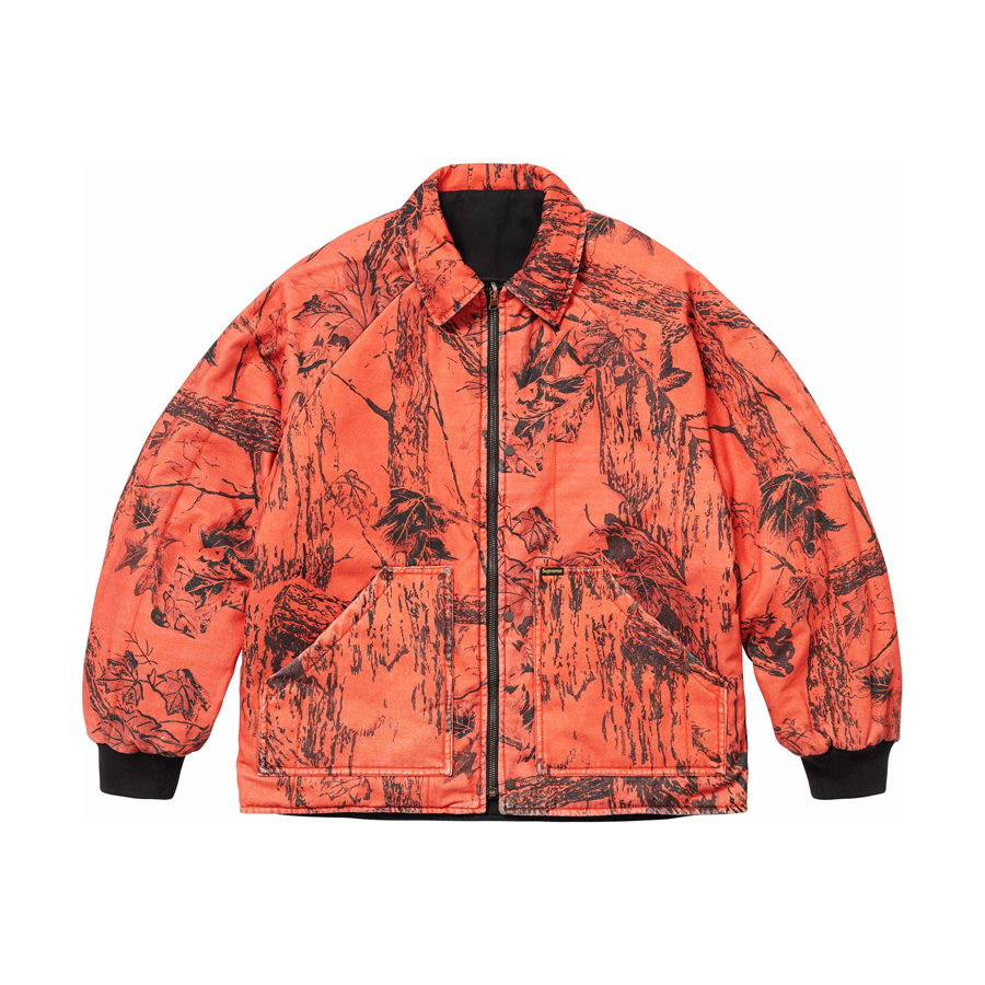 슈프림 남성 리얼트리 리버시블 퀄티드 워크 자켓 블랙 SS24J18 : Pitti Milan