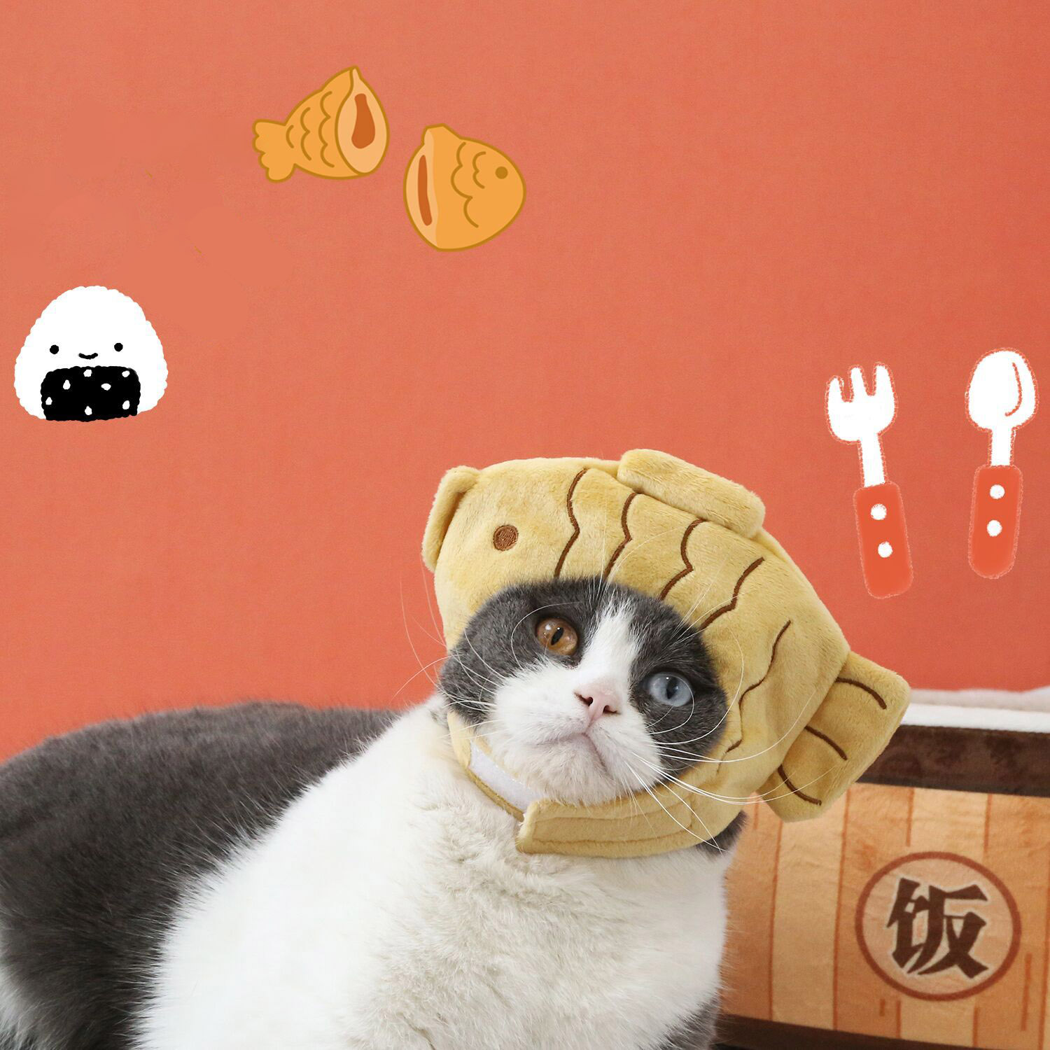 다묘집사 귀여운 삼김 붕어빵 고양이 모자 - 상세 이미지 2