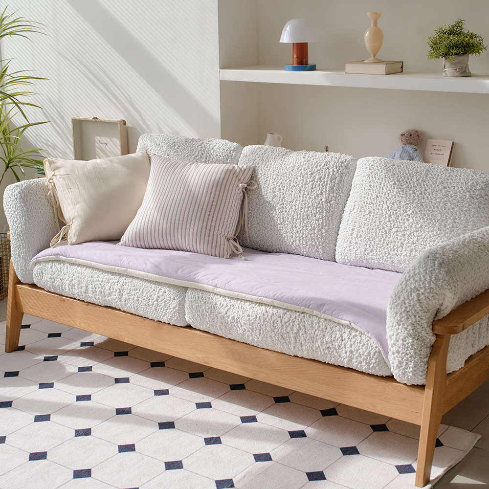 고정스틱이 필요없는 쇼파패드 토퍼형 쇼파커버 베이직 양면 2 3인용