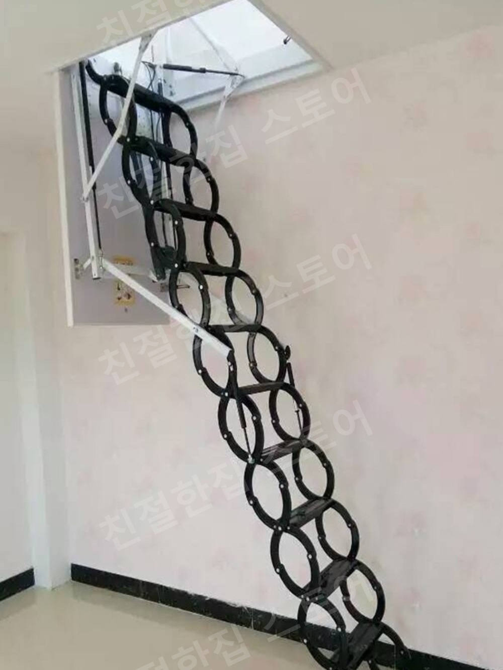 다락전동사다리 천장 다락방 리모컨 실내 다락 복층 - 상세 이미지 5