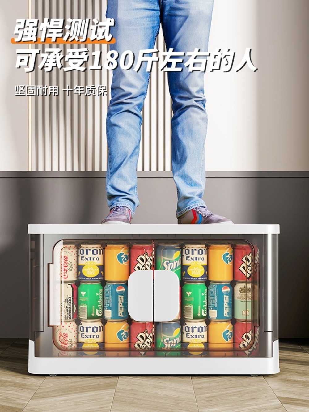 투명수납장 진열장 정리장 틈새장 폴딩수납장 수납박스 투명수납함 틈새 보관함 - 상세 이미지 4