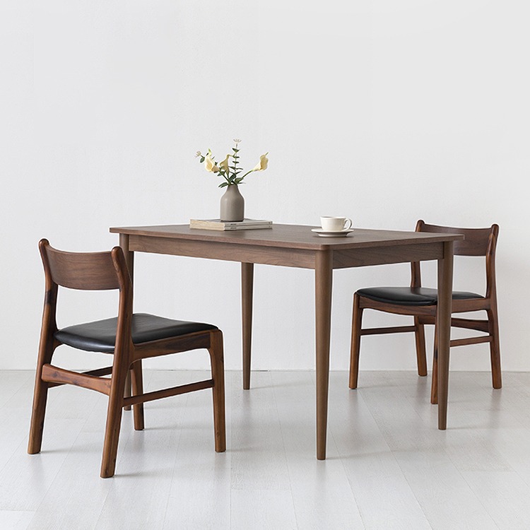 비나트 테이블 75H 12080 FORM75120T + 비엣트 원목의자 BDC01 2인 세트