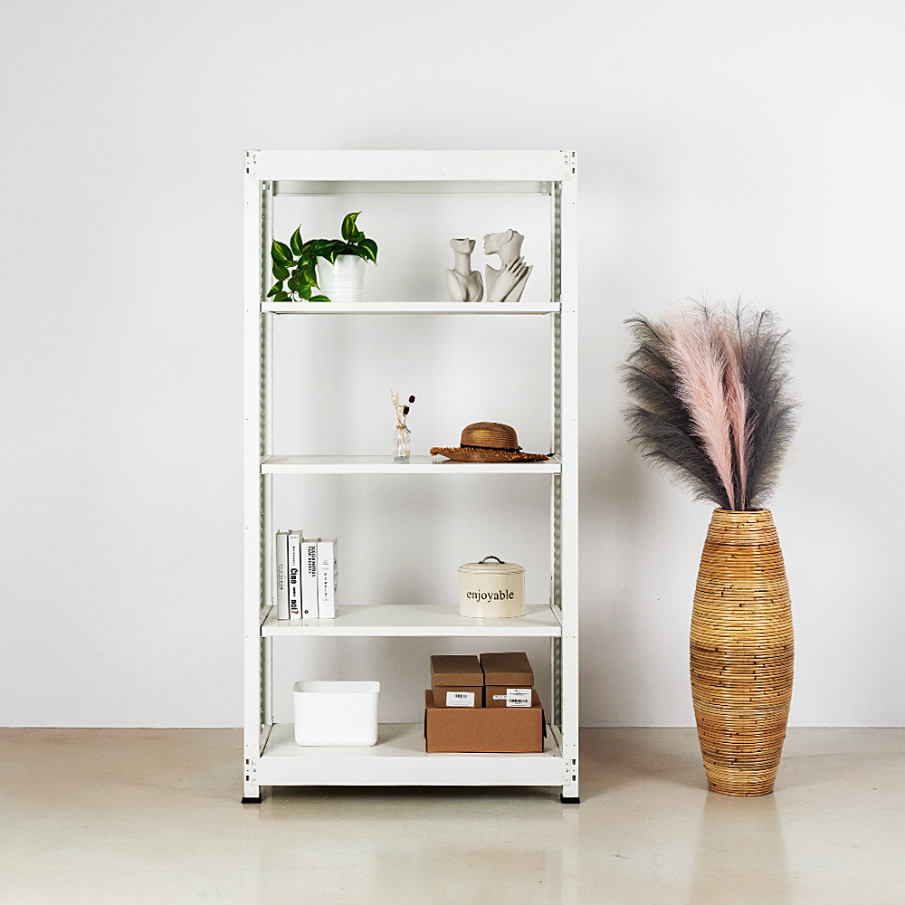 철제선반 경량랙 5단 조립식 앵글 무볼트 창고 선반 100kg 600x300x2100